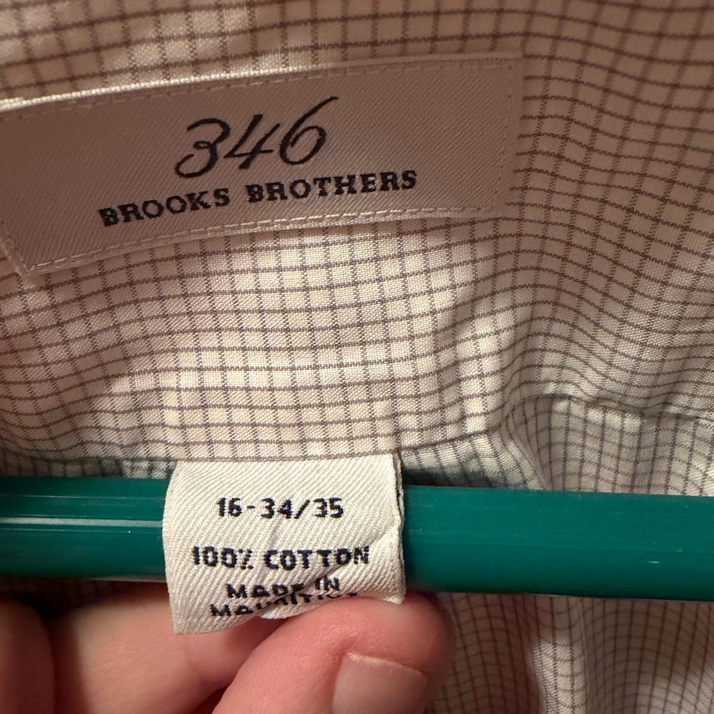 Brooks Brothers White Patterned Button Down Shirt - image 4